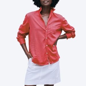 Frank & Eileen Relaxed Button-Up Eileen Shirt in Saffron